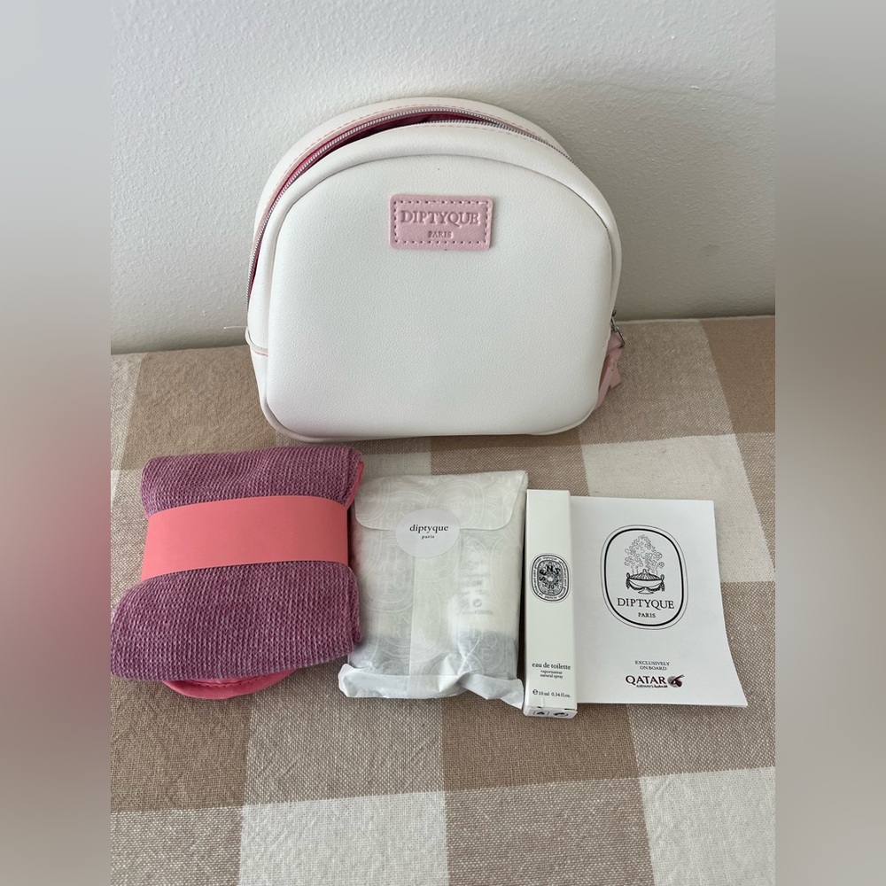 Diptyque White and Pink Cosmetic Bag